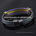 Fashion Jewelry Hot Sale Creative Three Color Stainless Steel Bangle Bracelet GSL034